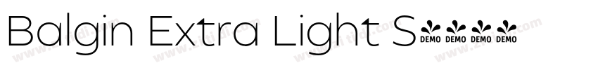 Balgin Extra Light S字体转换